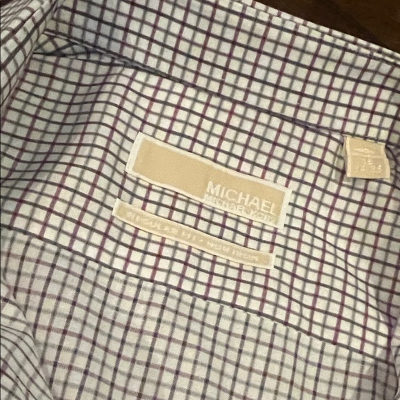 Men's Michael Kors Checkered Button Down Shirt 16 34/35 - Picture 2 of 4